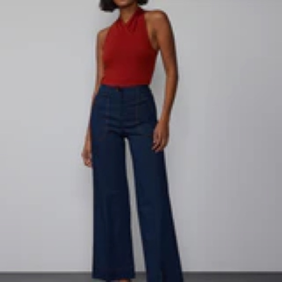 Wide Leg Paige Denim Ankle Pant - Picture 11 of 11